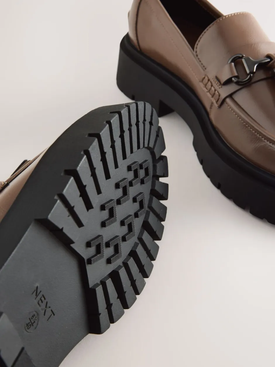 Lage Schoenen*Next - Forever Comfort Chunky Platform Tassel Loafers Mokkabruin