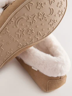 Pantoffels|Alle Nacht- En Loungekleding*Next Mokkabruin - Moccasin Suede Slippers