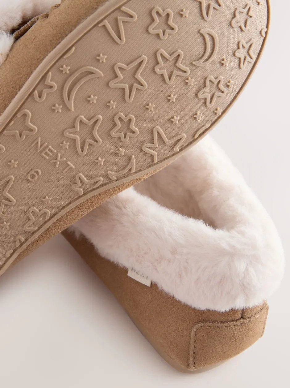 Pantoffels|Alle Nacht- En Loungekleding*Next Mokkabruin - Moccasin Suede Slippers