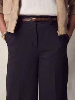 Ceintuurs*Next - N. Premium skinny Made In Italy leren riem Mokkabruin