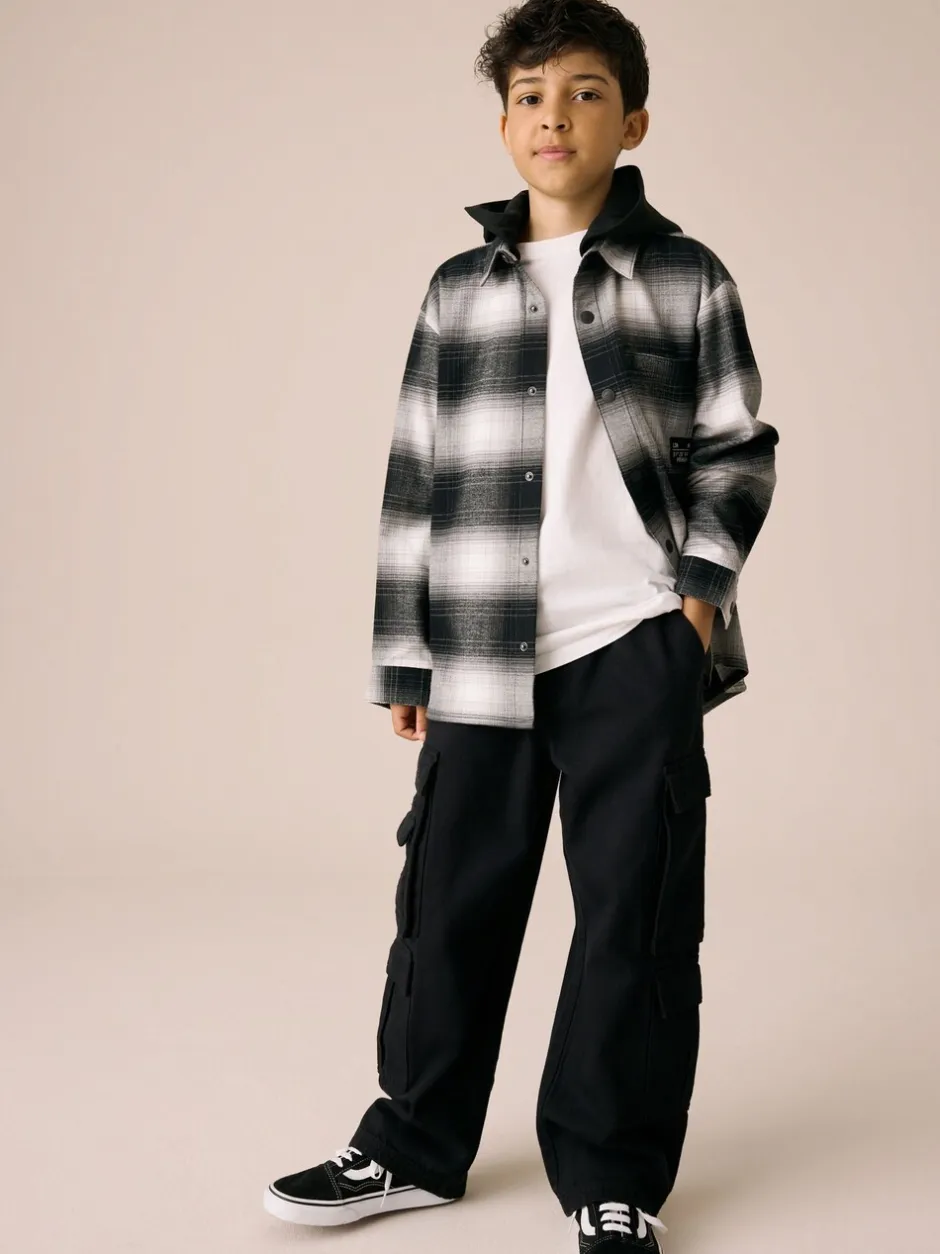 Shirts*Next - Geruit overhemd met capuchon en lange mouwen (3 - 16 jr) Mono Core