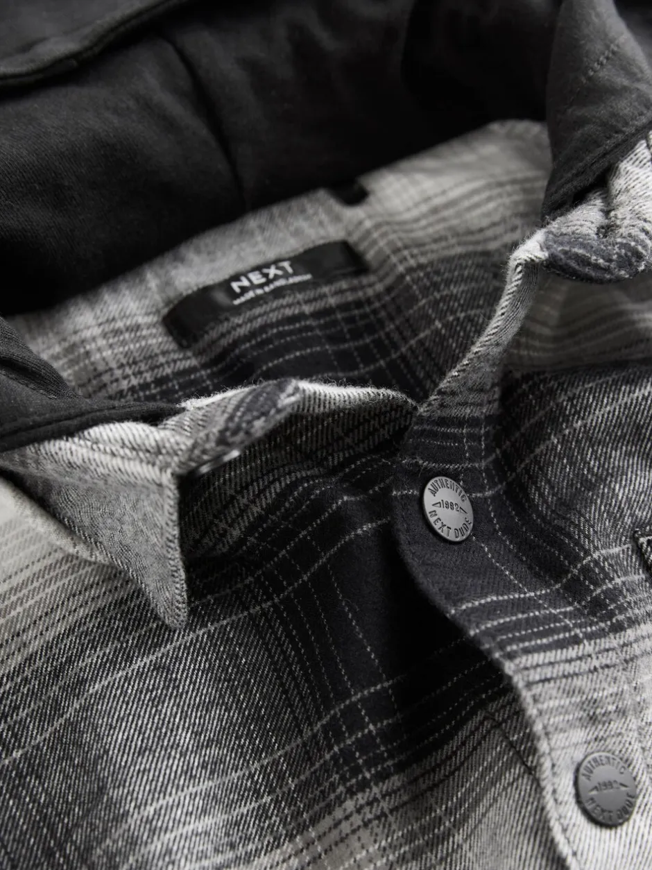 Shirts*Next - Geruit overhemd met capuchon en lange mouwen (3 - 16 jr) Mono Core