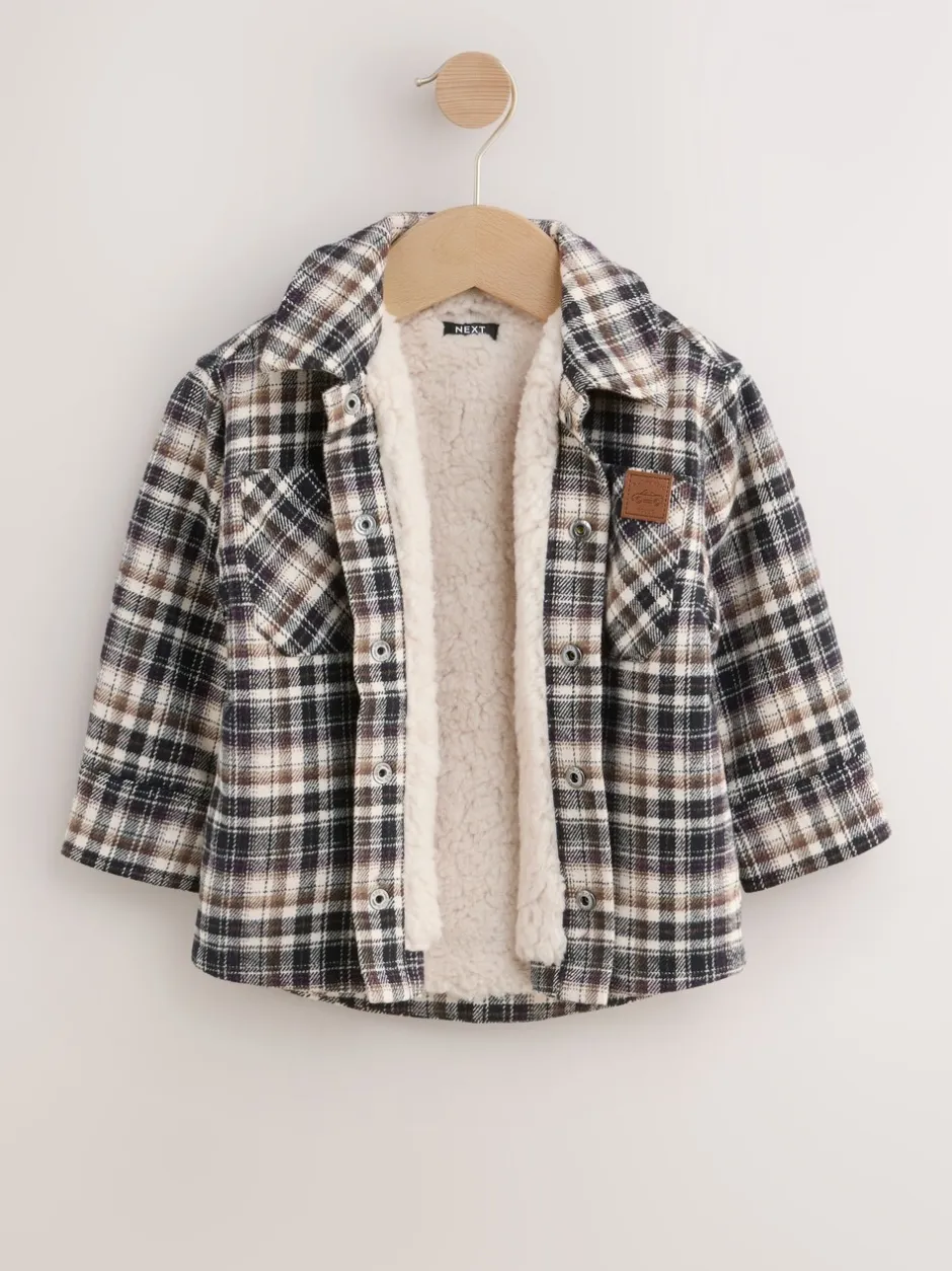 Jassen, Jacks En Kinderwagenpakjes|Jassen En Jacks*Next - Geruite shacket met borgvoering (3mnd -7jr) Mono Core