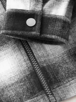 Shirts*Next - Overshirt met rits en ruitjes (3-16jr) Mono Core zwart-wit