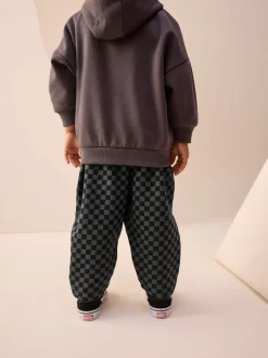 Jeans En Joggingbroeken|Joggingbroeken|Next Mono dambordmotief - Wide Leg Jersey Joggers (3mths-7yrs)