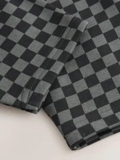 Jeans En Joggingbroeken|Joggingbroeken|Next Mono dambordmotief - Wide Leg Jersey Joggers (3mths-7yrs)