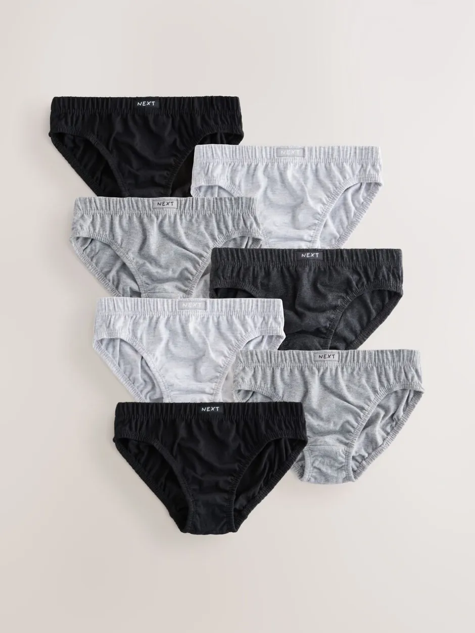 Ondergoed*Next - 100% katoenen slip verpakking van 7 (1,5 - 16 jr) Monochroom