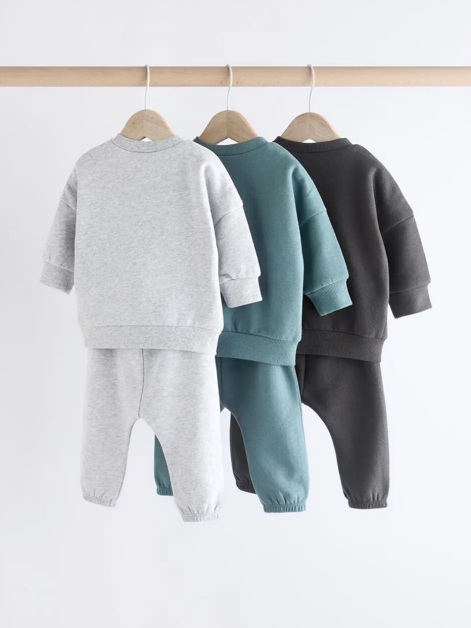 Sets En Combisets|Multipacks*Next Monochroom - Baby Sweatshirt en Joggingbroeken Set 6 stuks (0mnd-3jaar)