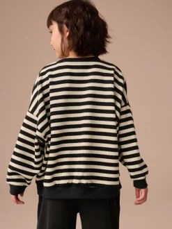 Sweaters En Hoody´S|Next Monochroom - Oversized Cosy Rib Sweatshirt (9mths-16yrs)