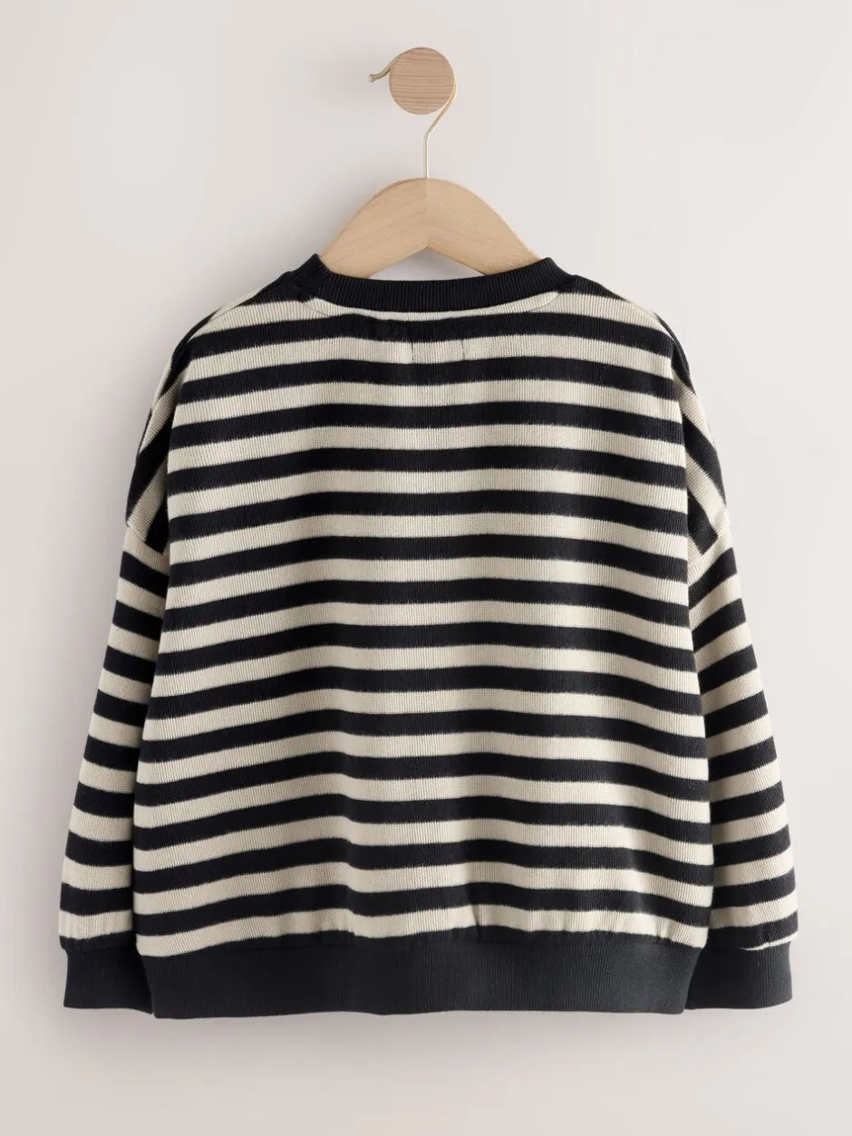 Sweaters En Hoody´S|Next Monochroom - Oversized Cosy Rib Sweatshirt (9mths-16yrs)
