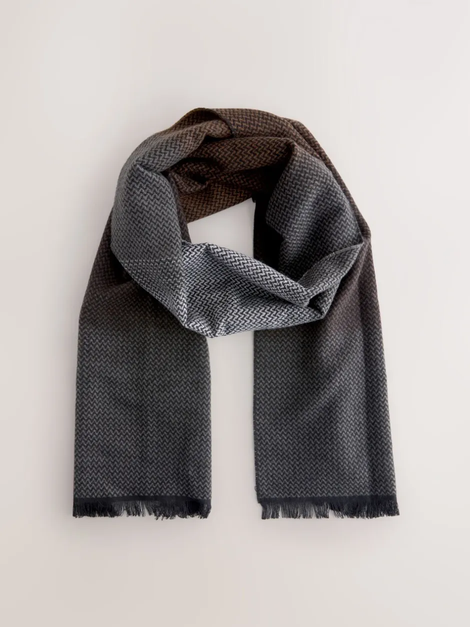 Mutsen, Sjaals En Handschoenen|Next Monochroom - Zigzag Ombre Scarf