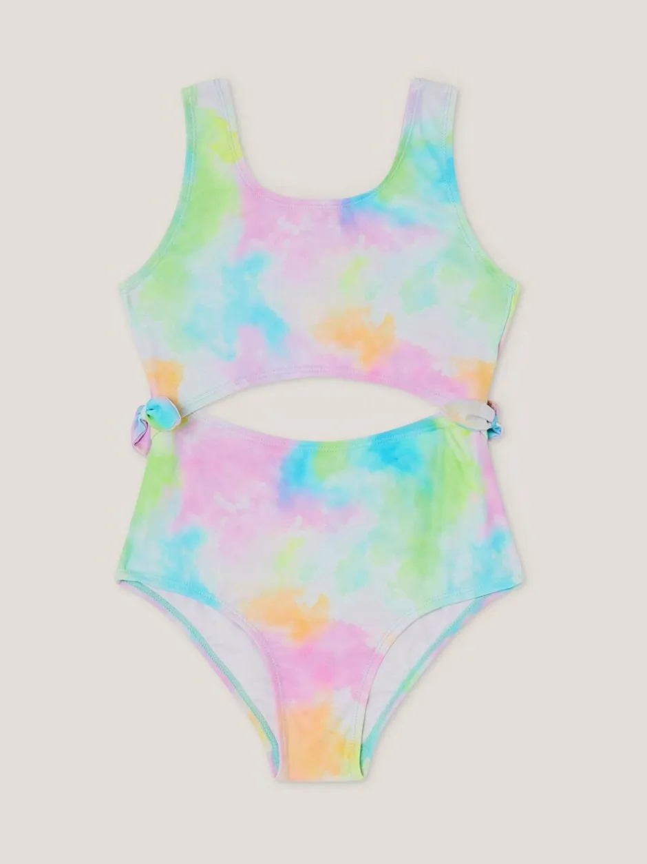 Badkleding|Monsoon - Badpak met uitsnijding en tie-dye