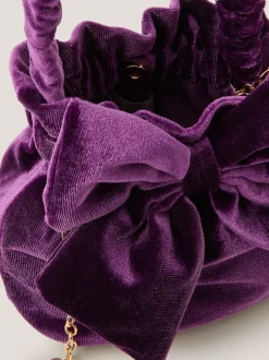 Tassen|Monsoon Bow Velvet Pouch Bag