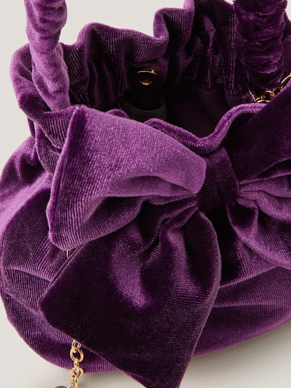 Tassen|Monsoon Bow Velvet Pouch Bag
