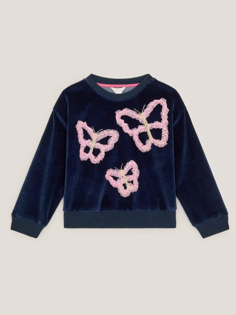 Overhemden En Blouses*Monsoon Butterfly Embellished Top