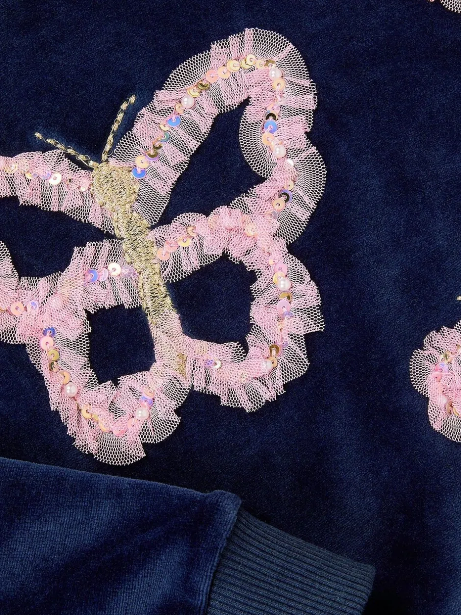 Overhemden En Blouses*Monsoon Butterfly Embellished Top