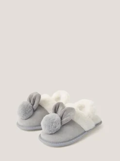 Pantoffels*Monsoon Fluffy Pom Pom Bunny Pantoffels