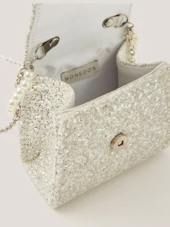 Tassen|Monsoon Glitter Pearl Bow Handbag & Hair Clips Set