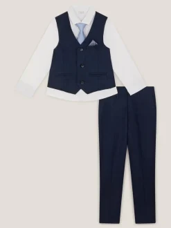 Gelegenheidskleding|Kostuums En Herenvesten*Monsoon Harry 4-Piece Herringbone Suit with Tie