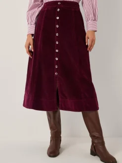 Rokken*Monsoon Jamie Button Corduroy Midi Skirt