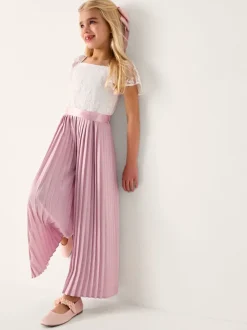 Jumpsuits En Playsuits*Monsoon Lace Pleated Jumpsuit