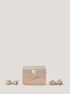 Tassen|Monsoon Mini Glitter Bag & Bow Hair Clips Set