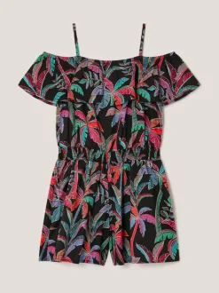 Jumpsuits En Playsuits|Monsoon Neon Tropical Print Playsuit
