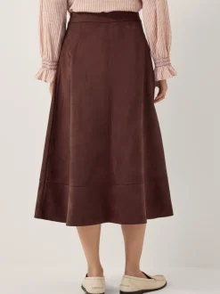 Rokken|Monsoon Rowan Suedette A-Line Midi Skirt