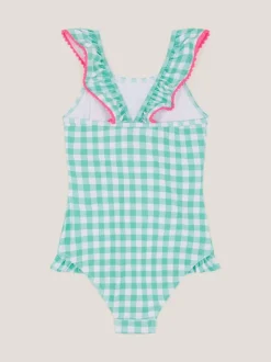 Badkleding|Monsoon Sequin Cherry Gingham Swimsuit
