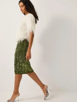 Rokken|Monsoon Serenity Sequin Midi Skirt