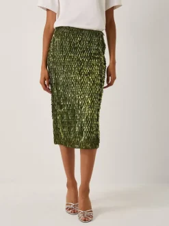 Rokken|Monsoon Serenity Sequin Midi Skirt