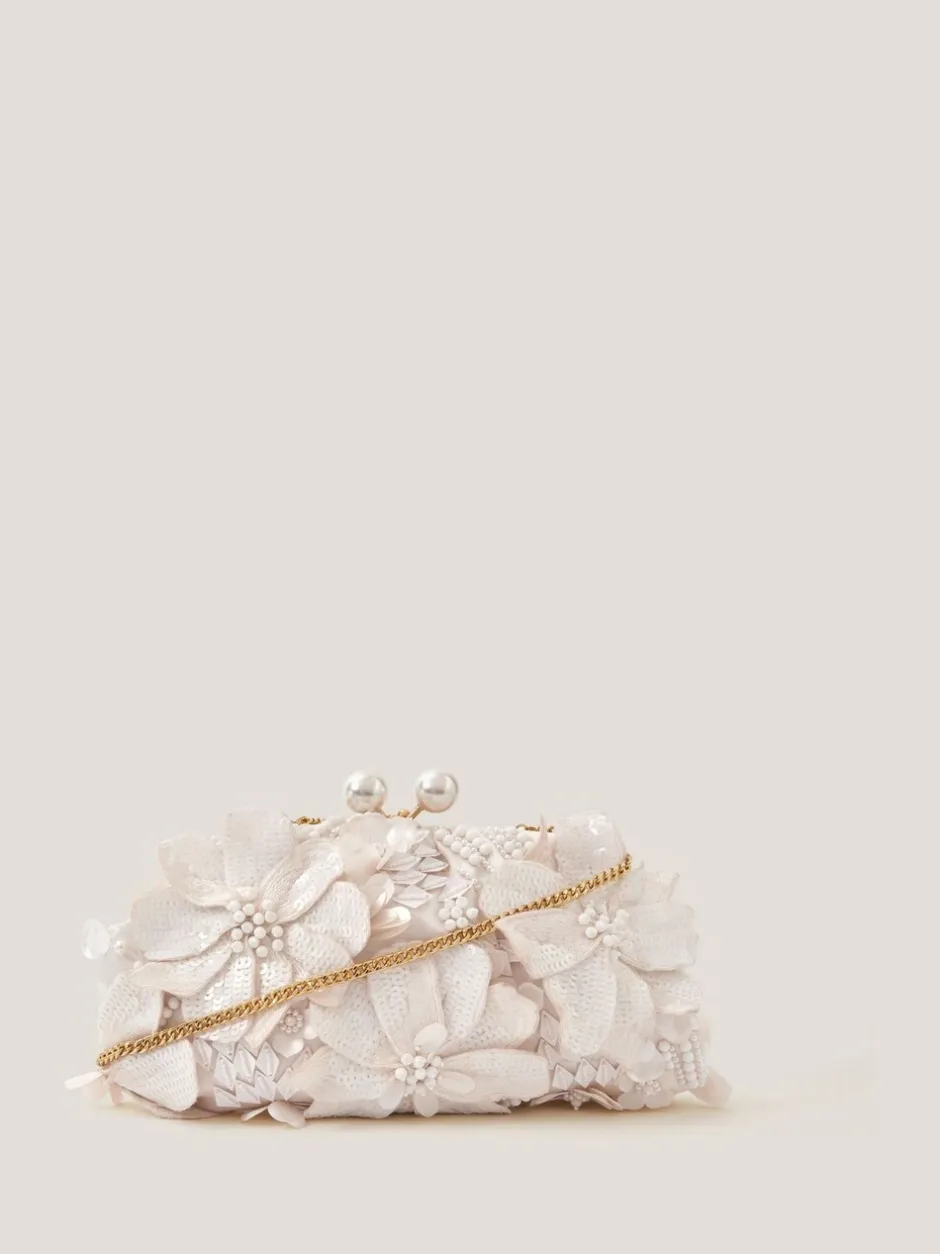 Tassen En Portemonnees|Monsoon Suvi Flower Embellished Clutch Bag