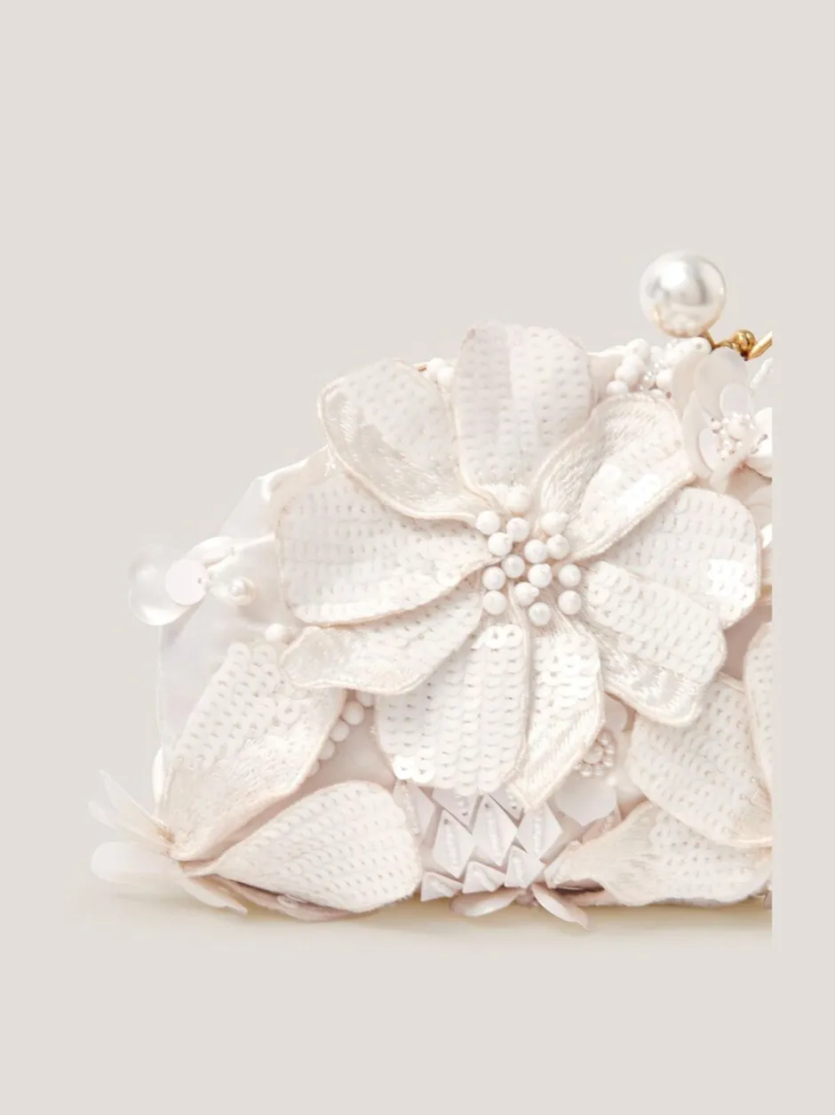 Tassen En Portemonnees|Monsoon Suvi Flower Embellished Clutch Bag
