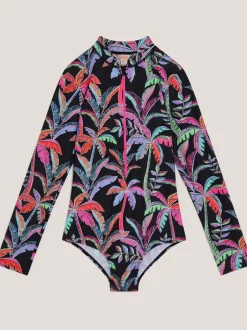 Badkleding|Monsoon Tropical UPF50+ Long Sleeve Swimsuit