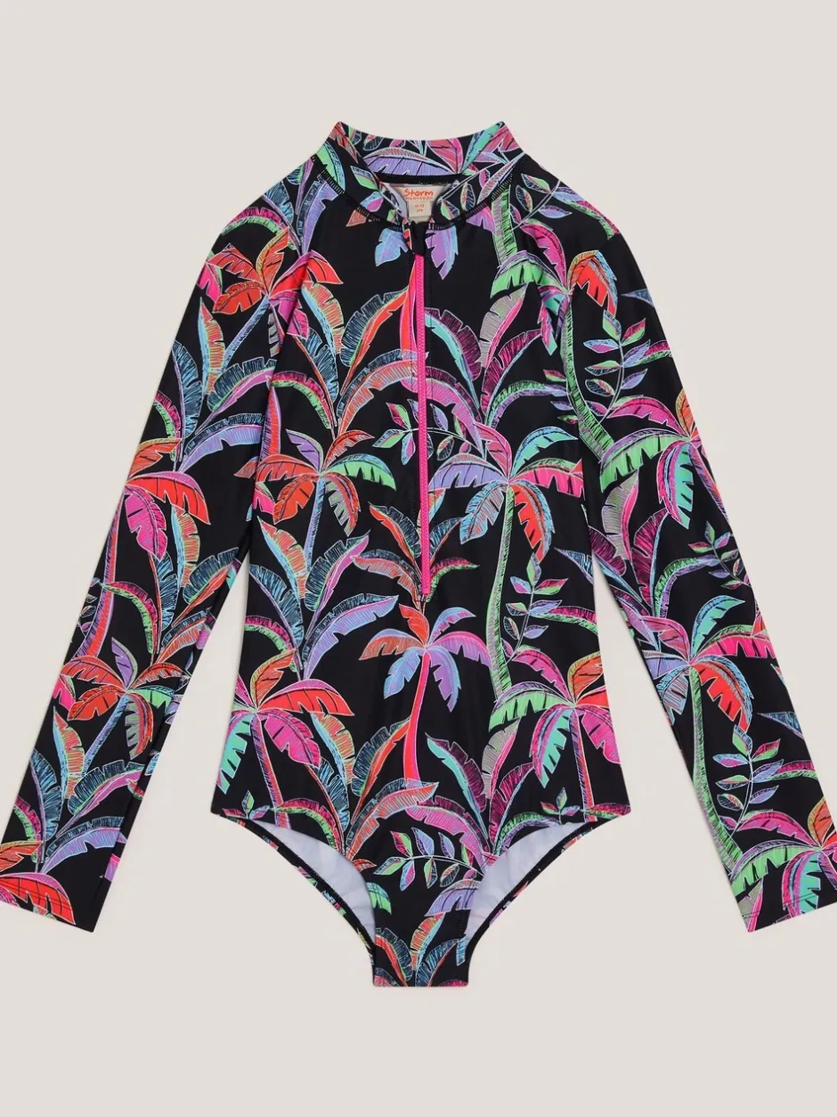 Badkleding|Monsoon Tropical UPF50+ Long Sleeve Swimsuit