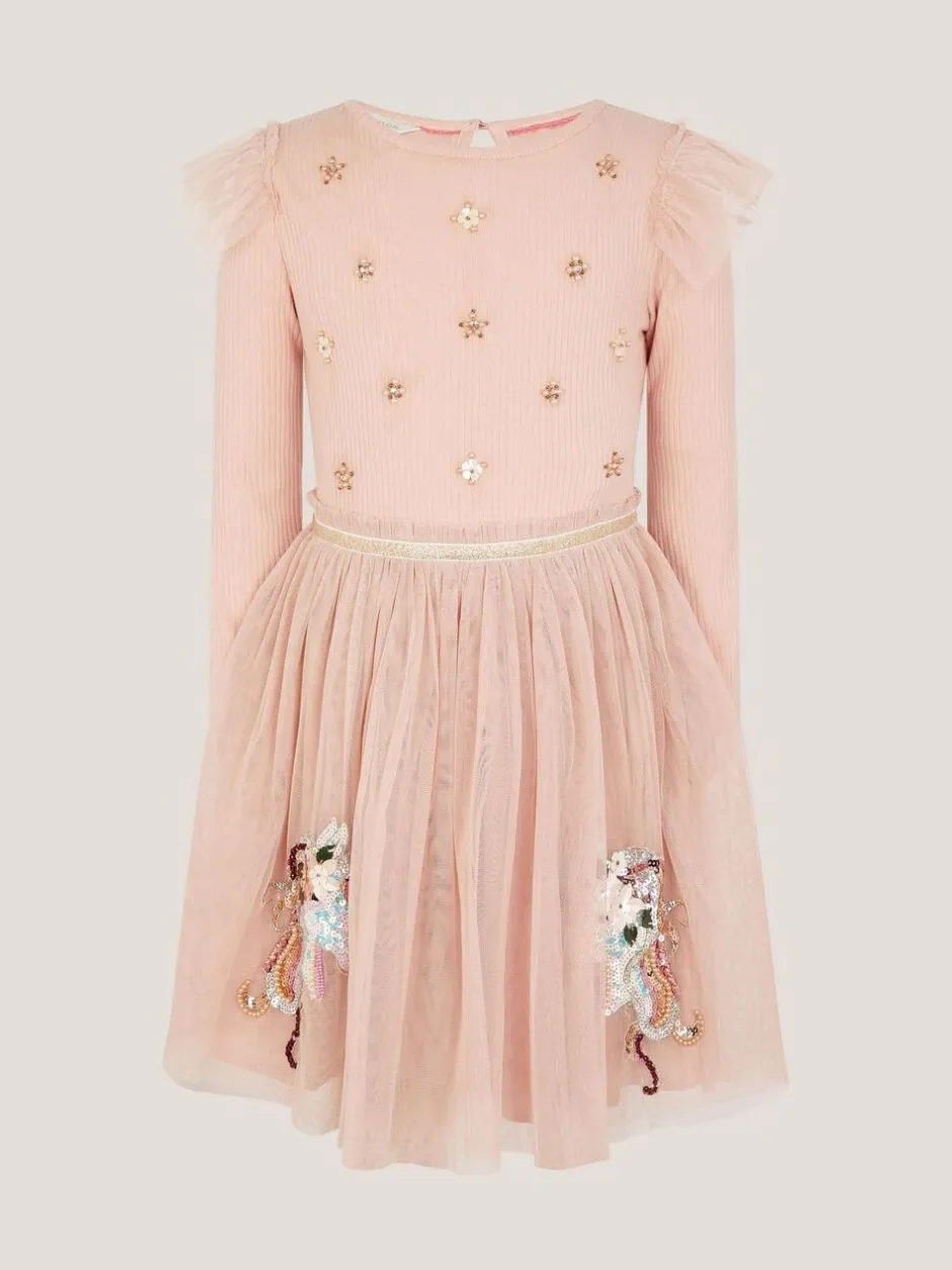 Gelegenheidskleding|Jurken|Monsoon Unicorn Embellished Disco Dress