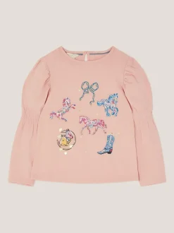 Overhemden En Blouses*Monsoon Western Horse Print Top