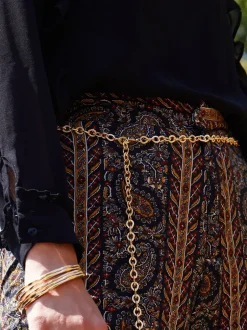 Ceintuurs*Mood riem met gepolijste textuurschakels