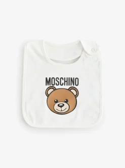 Slabbetjes|Moschino Baby Logo Hat and Bib Giftset With Giftbox