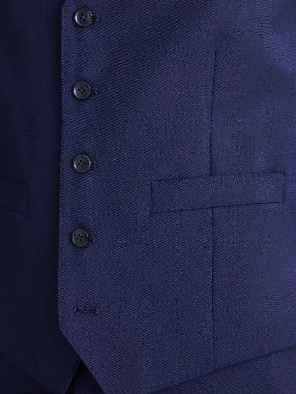 Vesten|MOSS Getailleerd twill-kostuumvest