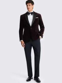 Smokings En Feestkleding|MOSS Regular Fit Velvet Jacket