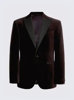 Smokings En Feestkleding|MOSS Regular Fit Velvet Jacket