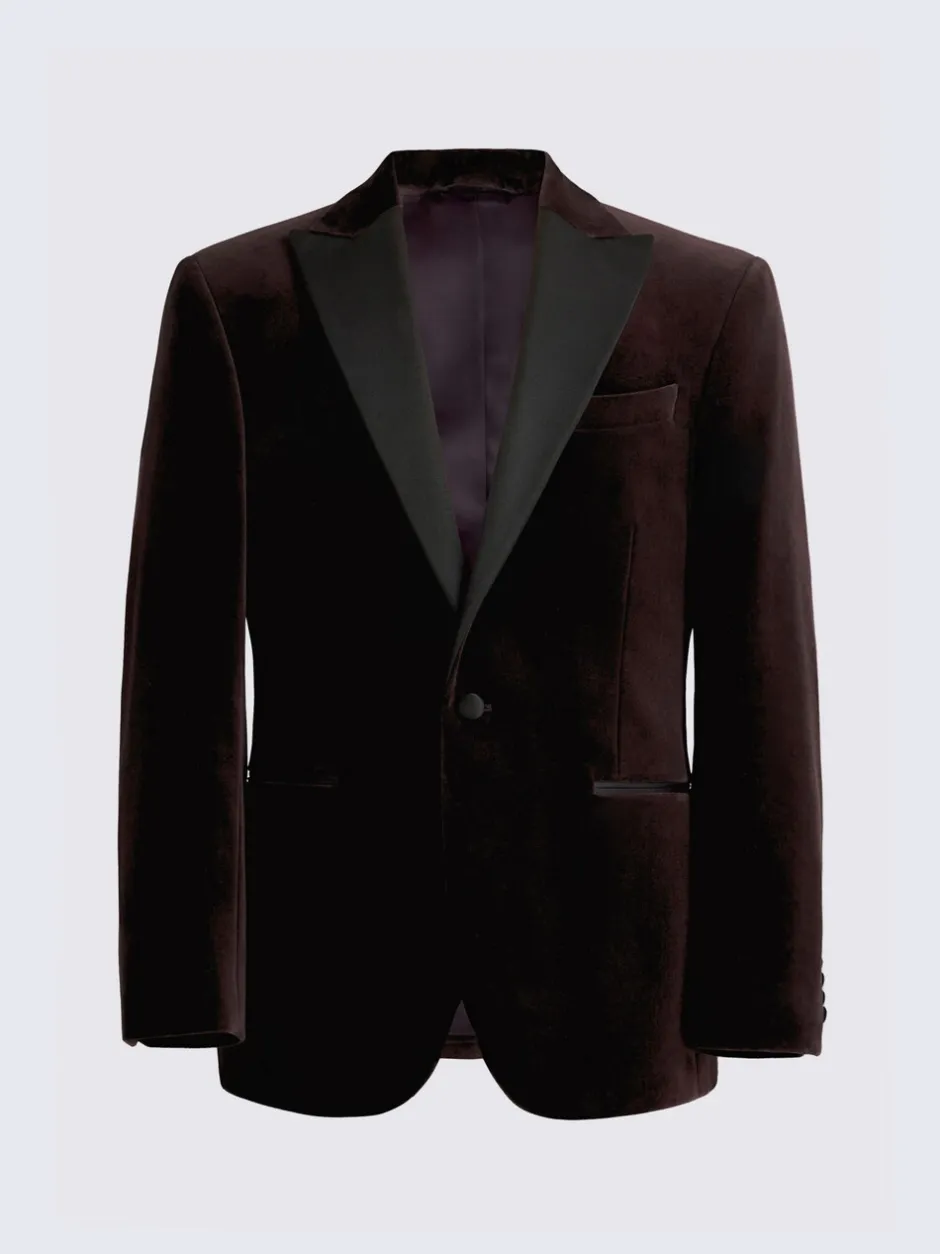 Smokings En Feestkleding|MOSS Regular Fit Velvet Jacket