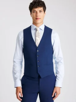 Vesten|MOSS Slim Slub Suit Waistcoat