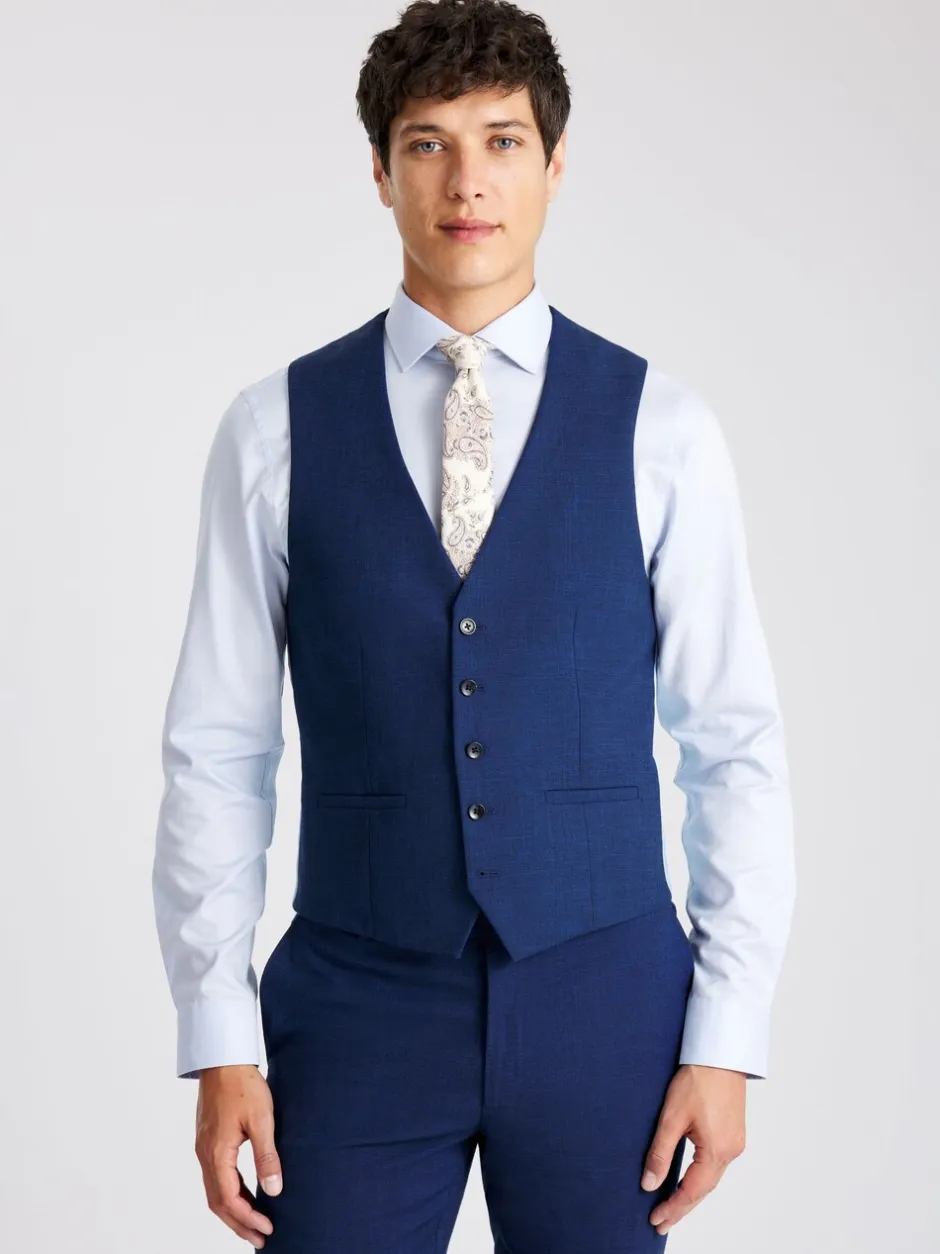 Vesten|MOSS Slim Slub Suit Waistcoat