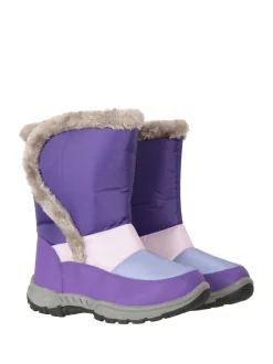 Boots*Mountain Warehouse Caribou kindersneeuwlaarzen met netbont en sherpa voering