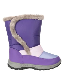 Boots*Mountain Warehouse Caribou kindersneeuwlaarzen met netbont en sherpa voering