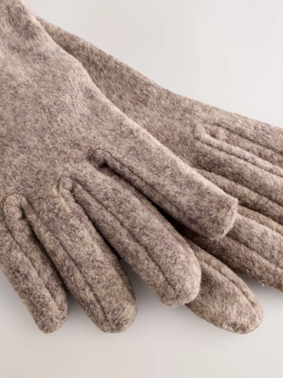 Mutsen, Handschoenen En Sjaals*Next Moutkleurig - Fleece handschoenen
