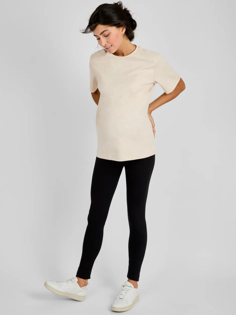 Moederschap*Jojo Maman Bébé Moutkleurig - - Oversized boyfriend zwangerschaps-T-shirt