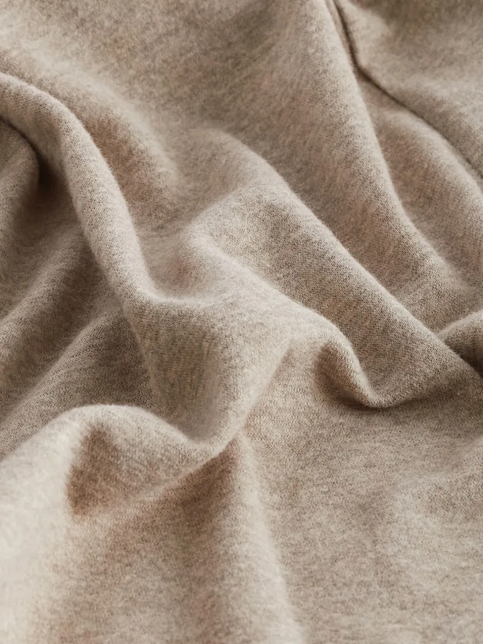 Loungewear|Gebreide Kleding|Laura Ashley - lang loungevest Moutkleurig